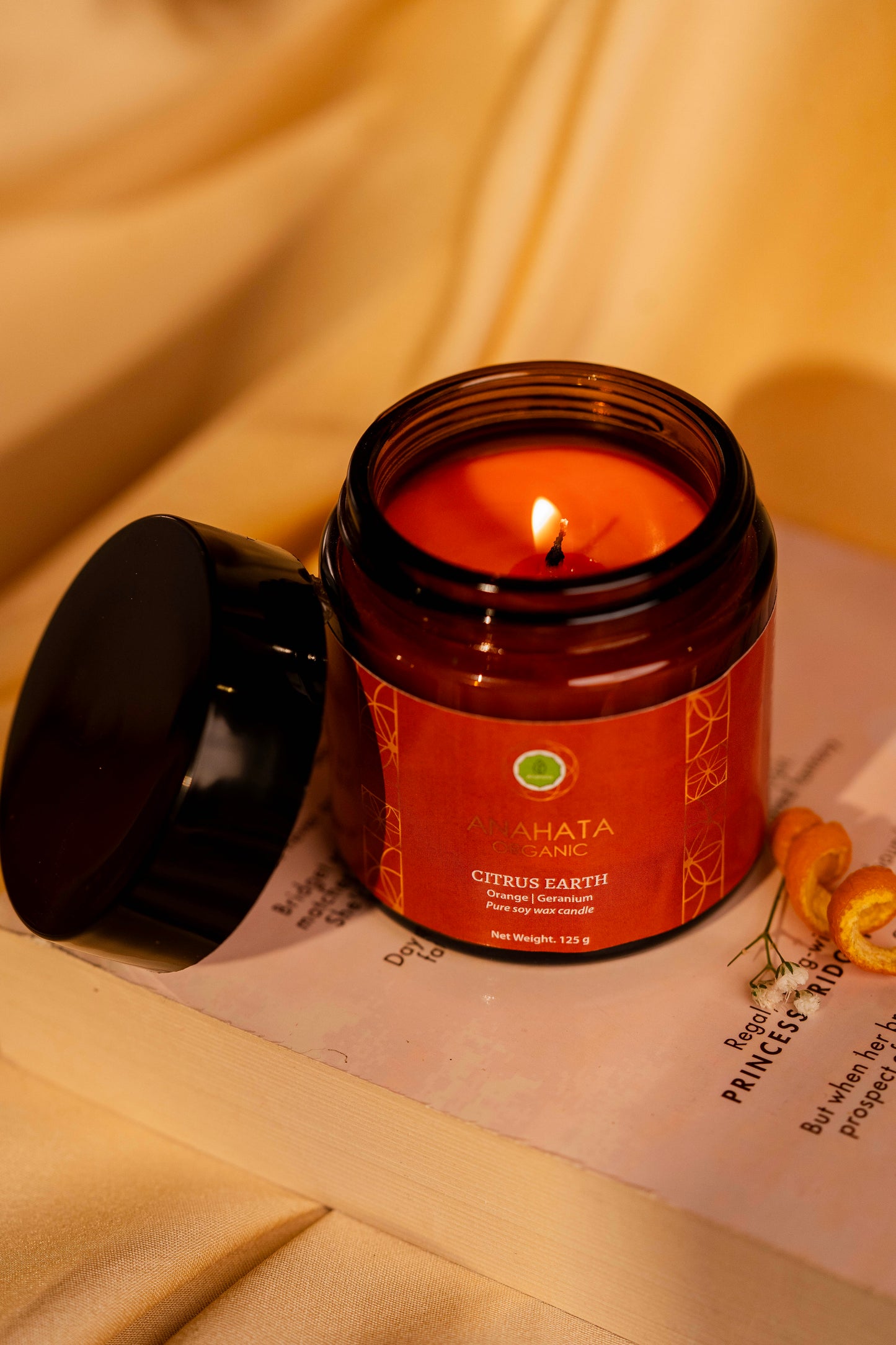 Citrus Earth | Pure Soy Candle | Orange & Geranium - Anahata Organic