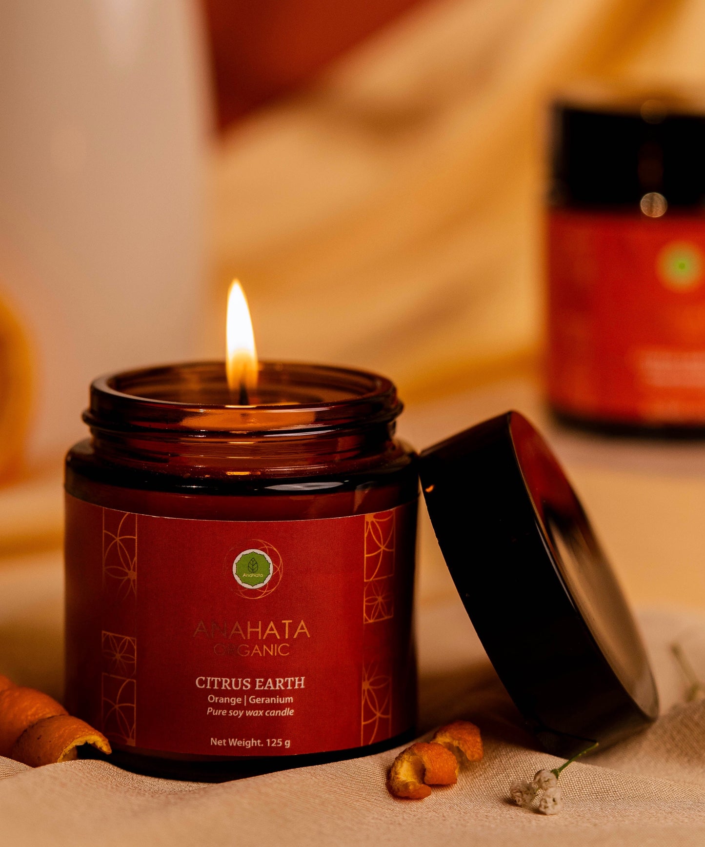 Citrus Earth | Pure Soy Candle | Orange & Geranium - Anahata Organic