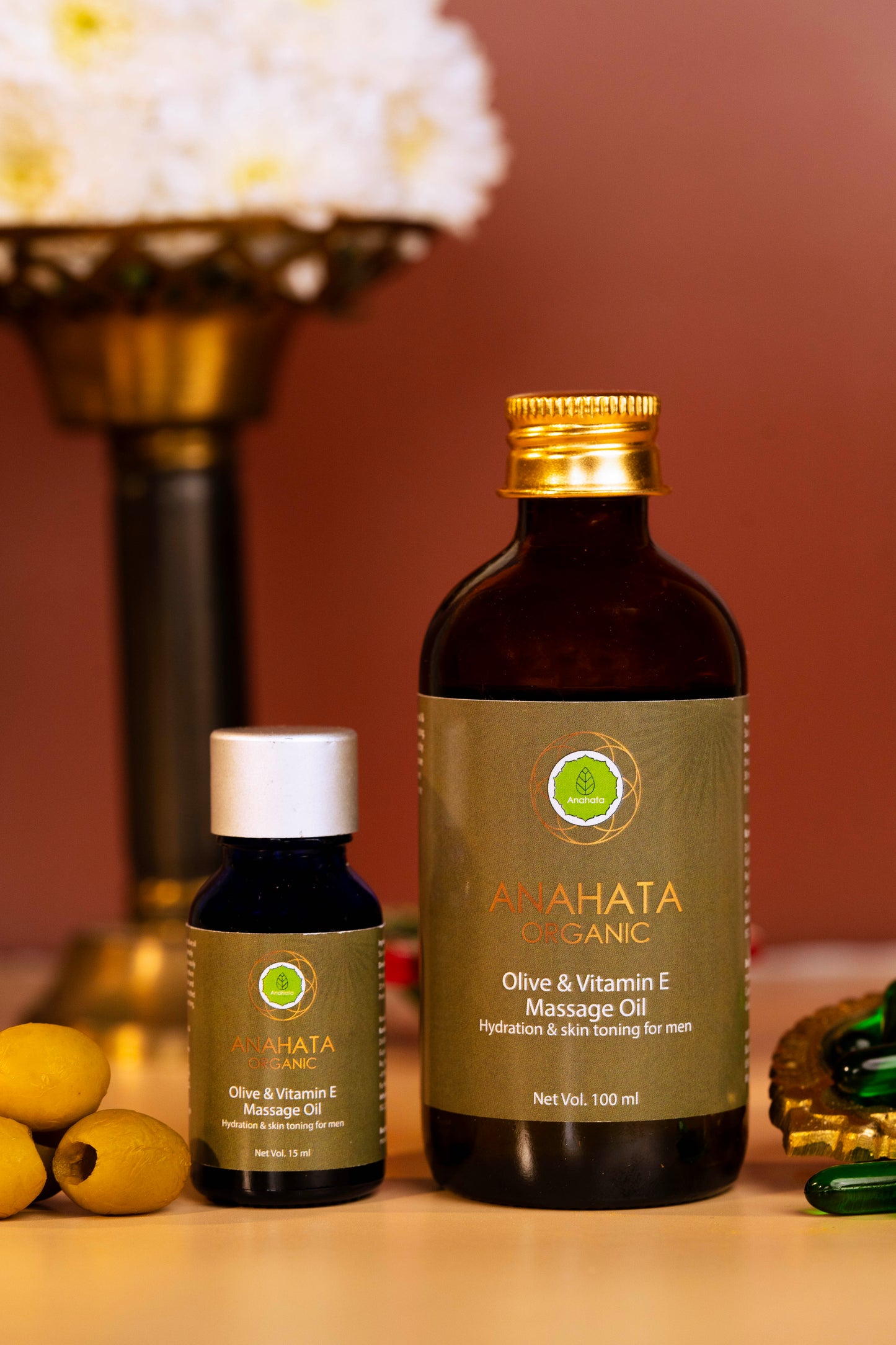 OLIVE & VITAMIN E MASSAGE OIL - Anahata Organic