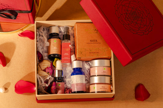 Red Mandala Box - Skin Glow Gift Hamper - Anahata Organic