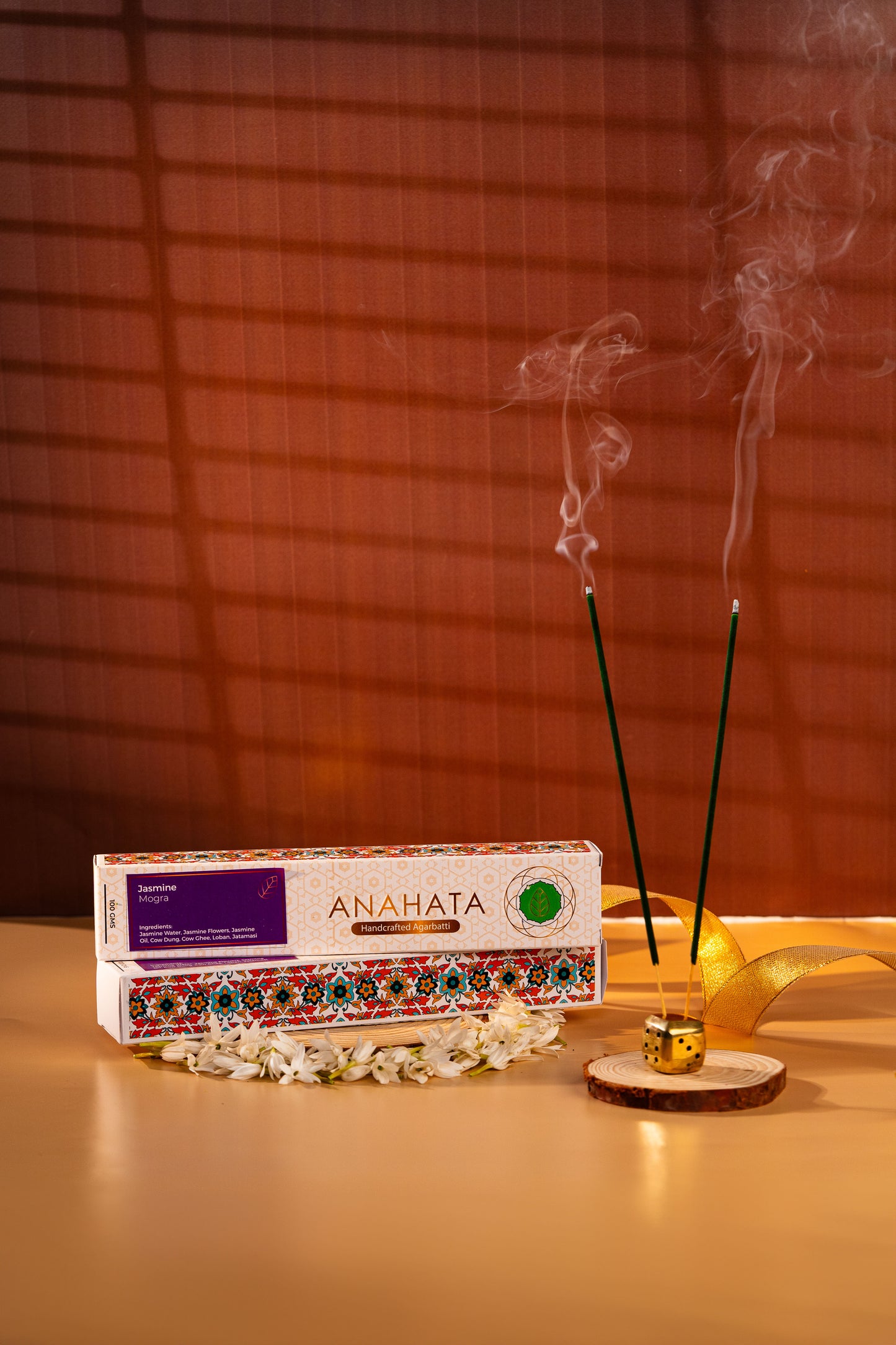 Anahata Organic Hand Rolled Jasmine Agarbatti - Anahata Organic