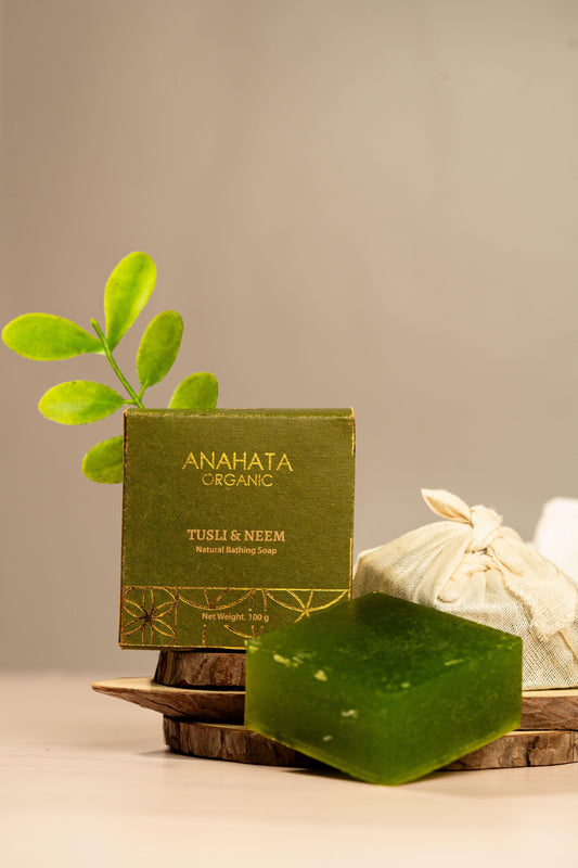 Natural Bathing Soap Neem Tulsi - Anahata Organic