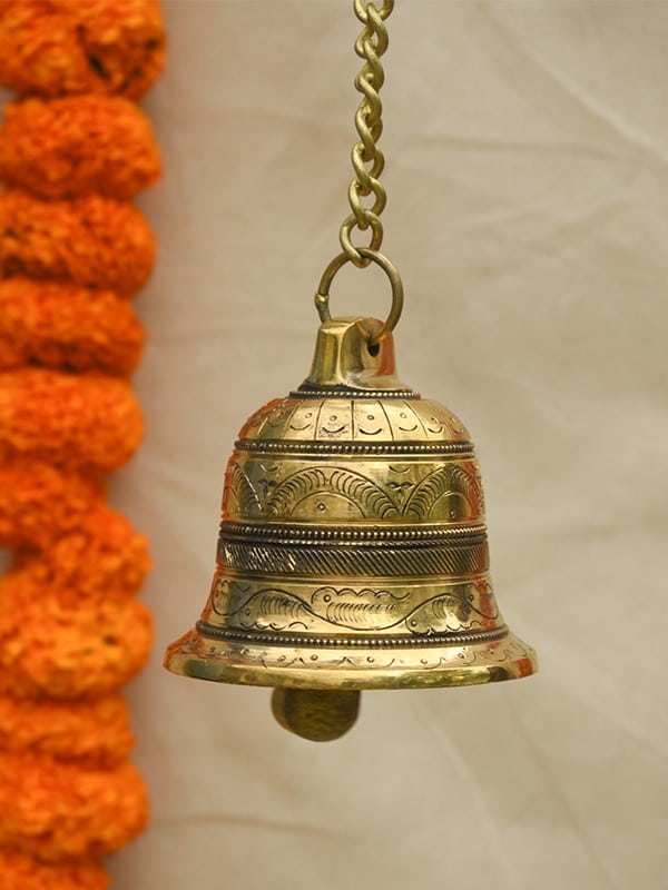 Brass ornate Bell - Anahata Organic