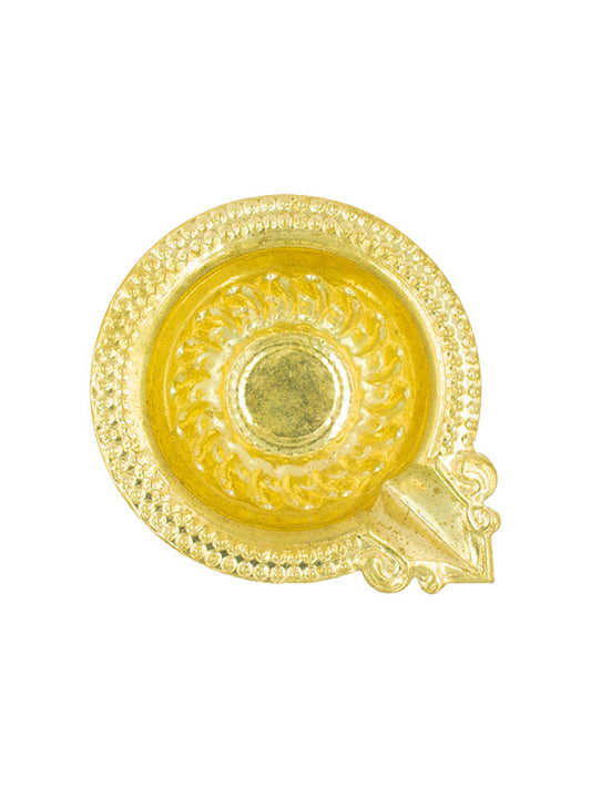 Brass Round Diya Batti Holder - Anahata Organic