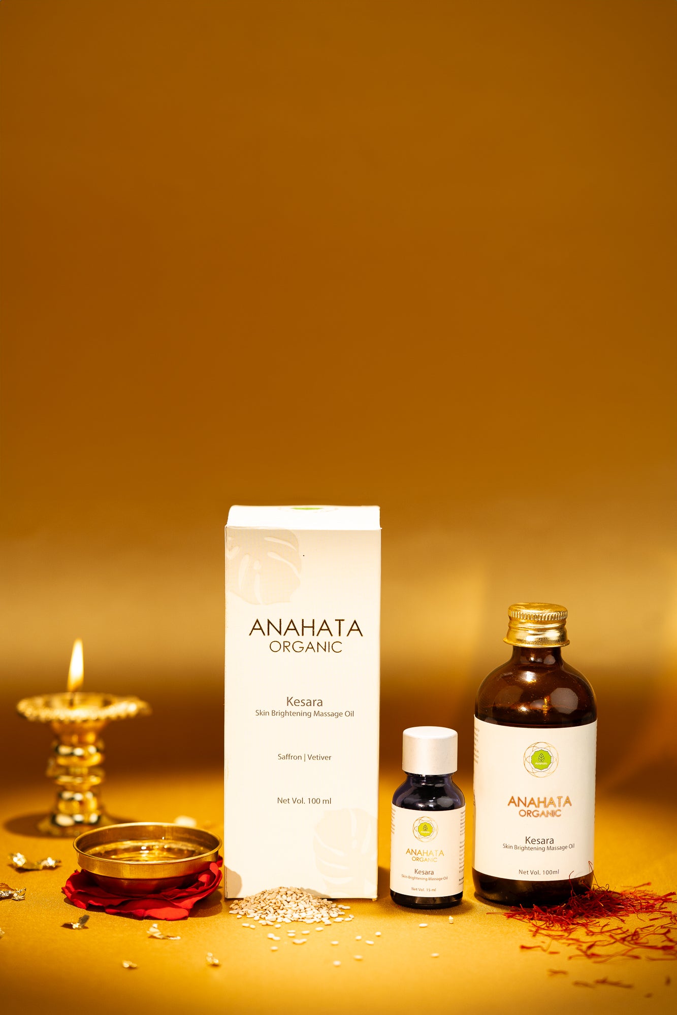 KESARA Skin Brightening Massage Oil - Anahata Organic 2