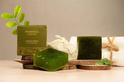 Natural Bathing Soap Neem Tulsi - Anahata Organic